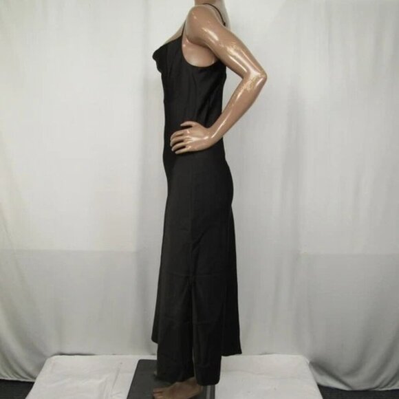 NEW ALLSAINTS Womens Midi Slip Dress Black Hadley Cowl Neck Sleeveless - Picture 5 of 9